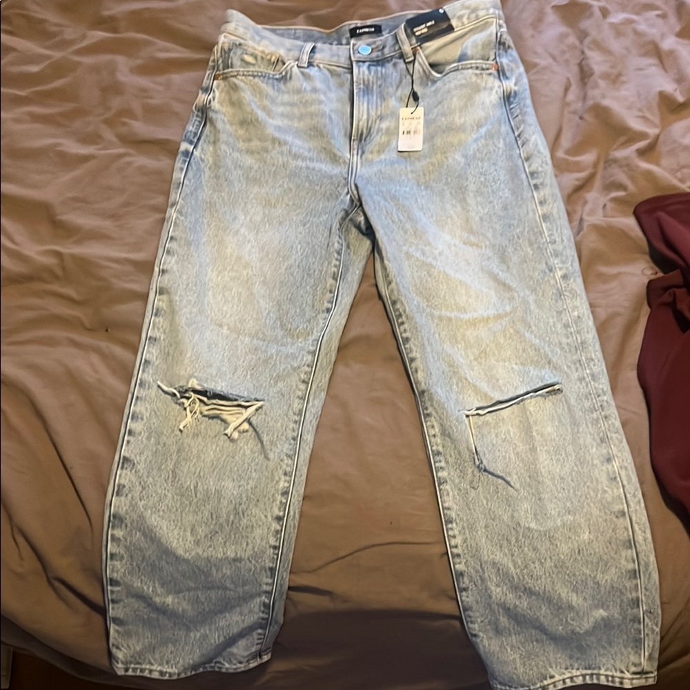 Light Blue Distressed Jeans